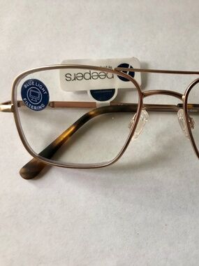 NEW Oslo Gold Peepers UNISEX Blue Light Filtering Glasses +1.00